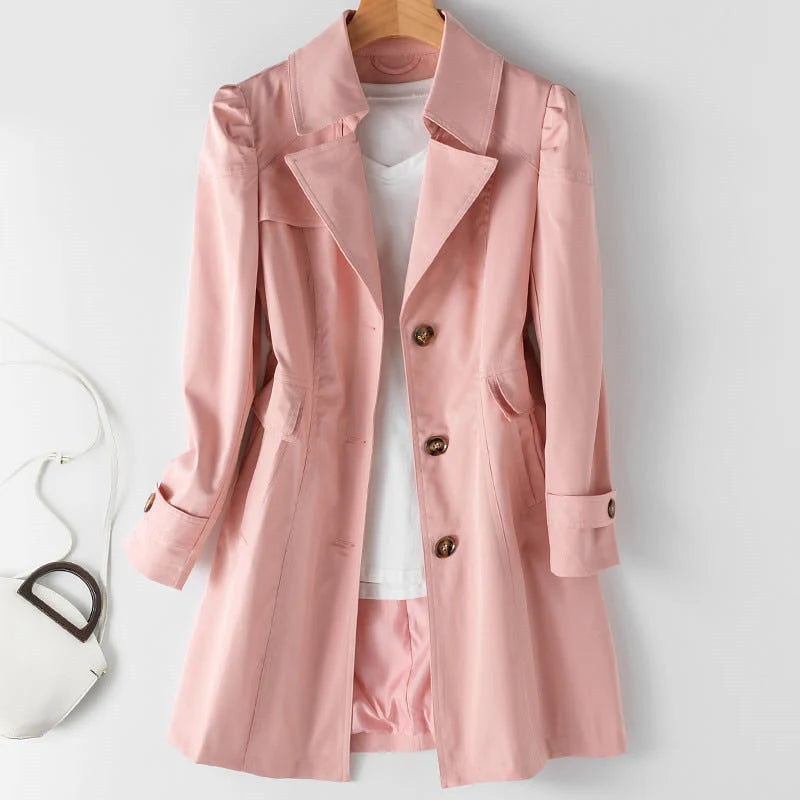 Eleganter mittelgroßer Damen-Trenchcoat – Victoria