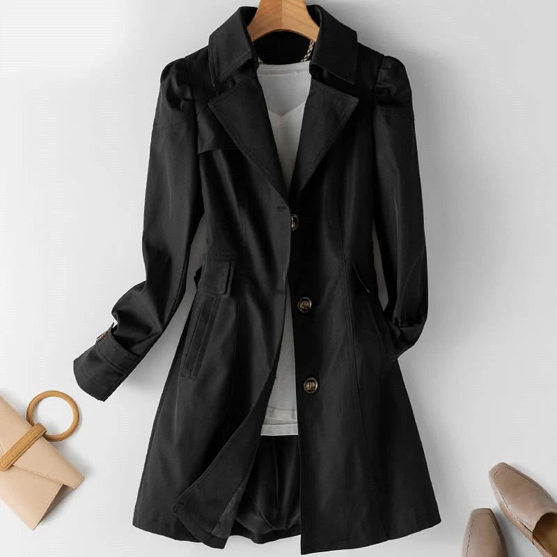 Eleganter mittelgroßer Damen-Trenchcoat – Victoria