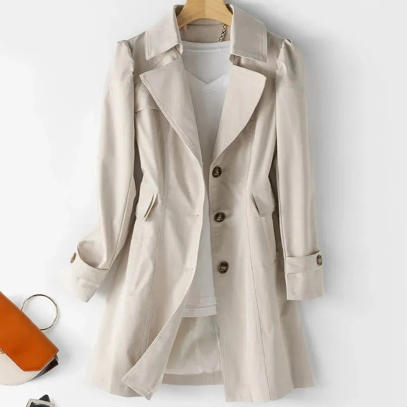 Eleganter mittelgroßer Damen-Trenchcoat – Victoria